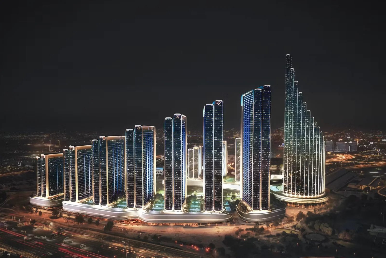 Binghatti City, La città di notte