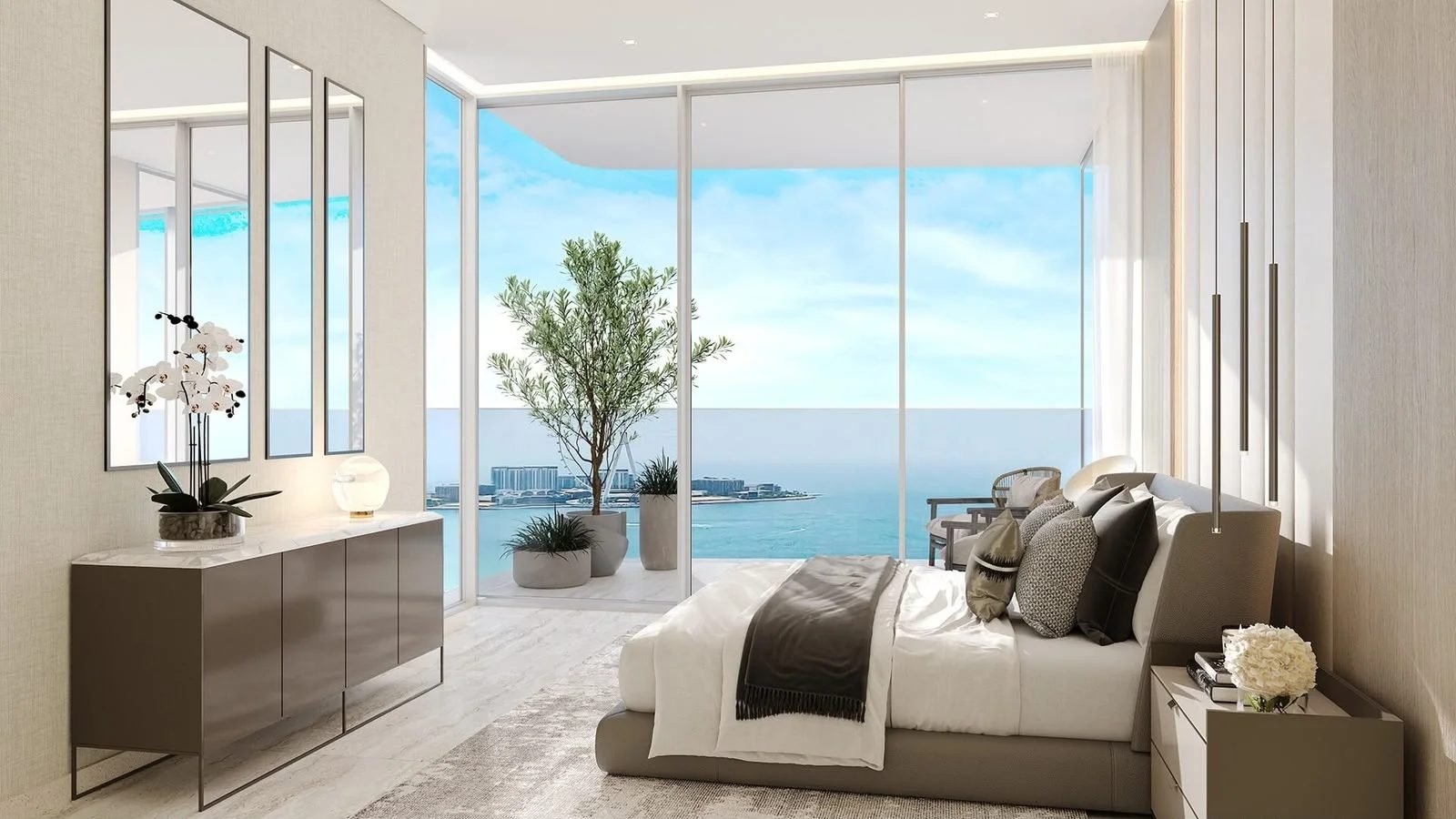 LIV Lux 2BR, Camera con vista mare