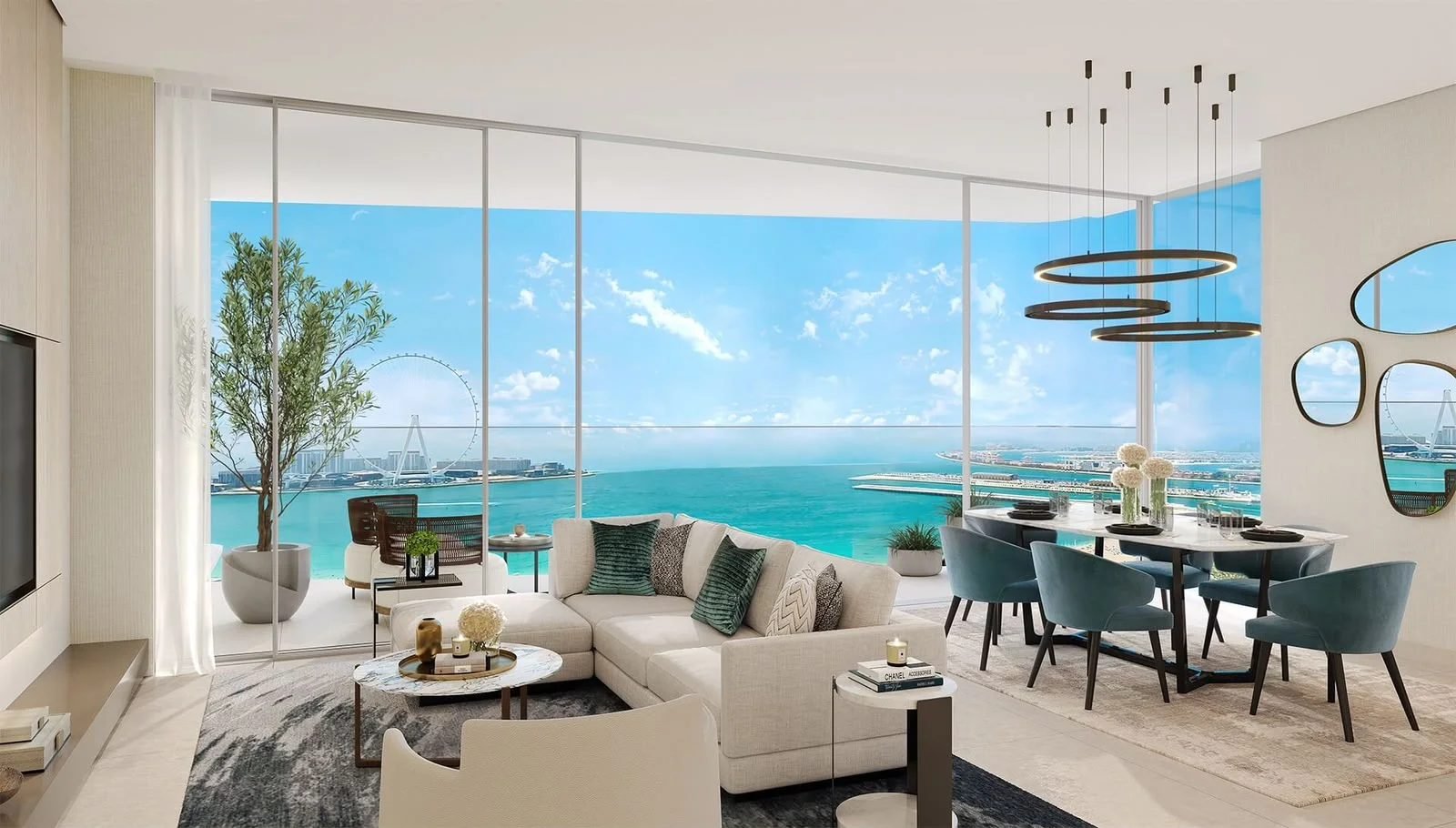 LIV Lux 2BR, Living e zona pranzo