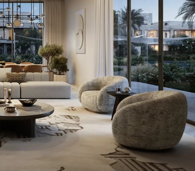 The Oasis by Emaar, Salotto vista giardino