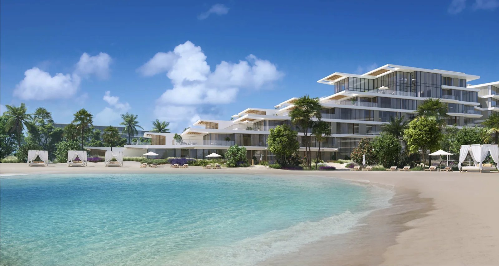 Palm Central, La spiaggia privata